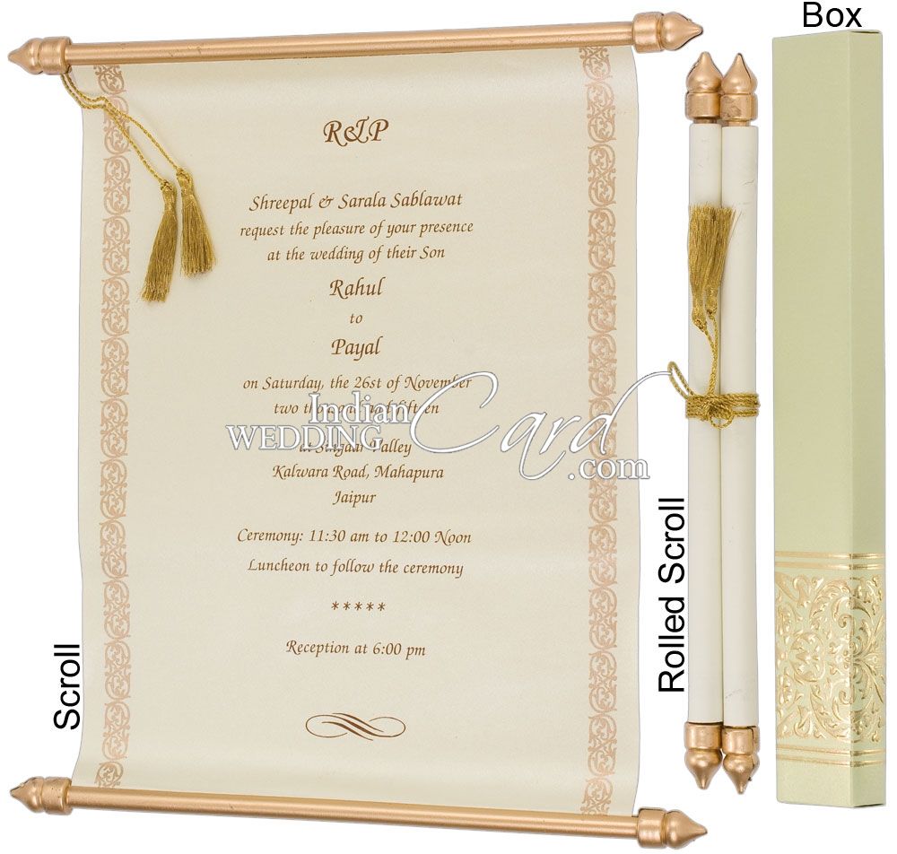 Scroll Wedding Invitations: the classy and regal way to invite your guests | Indian Wedding Card's Blog