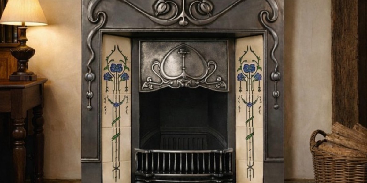 Modern Design Ideas Using Tiles for Cast Iron Fireplace